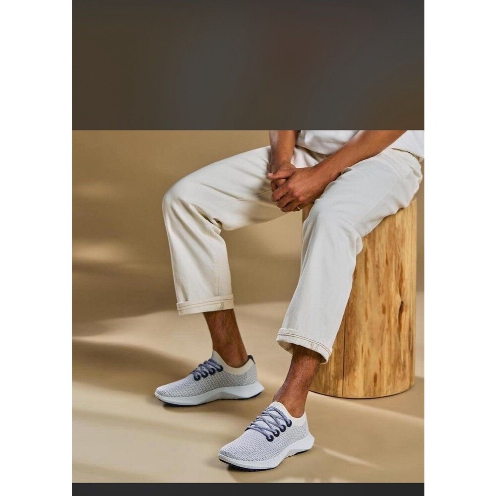 Allbirds Tree Dashers Gray Knit Running Walking Casual Shoes Mens Size 10.5